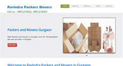 Desktop Screenshot of packersandmoversgurgaon.com